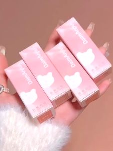 Daimanpu Lipstik Pink Bear Matte 4 Warna Waterproof Long Lasting Anti Luntur Velvet Smooth Lipstick Lipcream