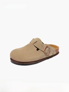 รองเท้าแตะหนังวัว Belle สำหรับผู้ชาย รองเท้าแตะแบบสวมสบายสำหรับกลางแจ้งในฤดูใบไม้ร่วง รองเท้าแตะแบบสวมหัวสำหรับผู้ชาย A1076BT3