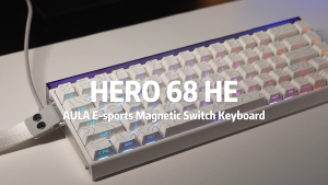 AULA HERO 68HE Magnetic Switch Wired Gaming Keyboard with Rapid Trigger Hot-Swappable 8K Hz Polling Rate RGB Backlit