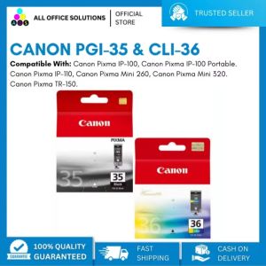 Original Canon PGI-35 Black & CLI-36 Color Ink Cartridge