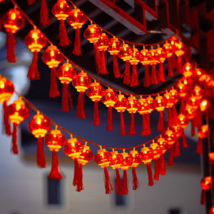 Solar Powered Outdoor Lantern String Lights Colorful Courtyard Waterproof Decoration Lights Moving Celebration Wedding