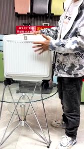 MLADEN 18 Inch Small Travel Trolley Case with Front Opening 360 ° Universal Wheel Rotation Password Box Luggage Suitcase Bag Boarding Case