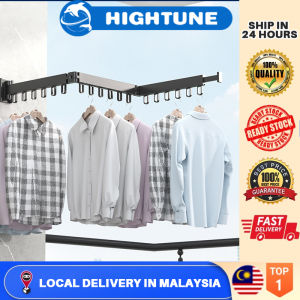 HIGHTUNE New Aluminum Alloy Rying Rack Tri-folding Stowable Clothes Drying Rack Outdoor Balcony Folding Drying Rack