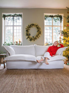 Nordic Style Ultra Soft Fabric Sofa Latex Fill Living Room Couch Double Size Bedding Compatible Minimalist Design for Homestay