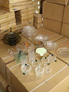 Vv Little丸家 Kính Salad Đĩa Trái Cây Kẹo Món Ăn Ống Hút Cốc Nước Cốc Đo Phong Cách Nhật Bản Màu Nguyên Chất Dụng Cụ Ăn