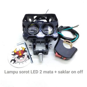 LAMPU TEMBAK LASER SQL 2 MATA MODE HIGH AND LOW UNIVERSAL SEMUA MOTOR