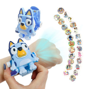 Bluey 24 Projection Pattern Toy Watches Electronic Display Wristwatch Anime Peripherals Clock Cartoon Watch Childrens Gifts