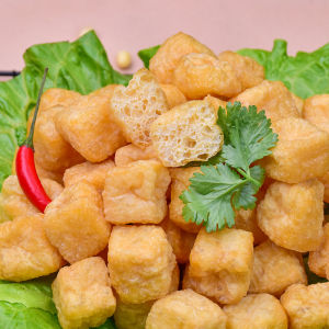 Gold Bean Soybean Products Hollow Deep-Fried Tofu Spicy Hot Pot Ingredients Single Pack Non-Fermented Tofu for Business Use