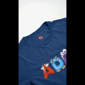 Set Kaos Kapel Anak Premium Abang Adek Desain Karakter Warna-Warni Bahan Cotton Polos untuk Pasangan Keluarga