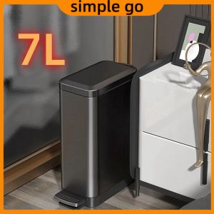 Stainless Steel Foot Pedal Trash Bin: Durable & High-Quality