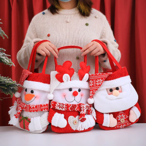 Hot Sale Christmas Gift Bag Christmas Eve Cartoon Candy Gift Bags Can Be Used for The Big Holiday Christmas Tote Bags