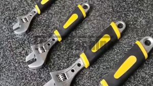 Heavy Duty Adjustable Adjustable WrenchWith Sticky Plastic Rubber Handle 6inches 8inches 10inches