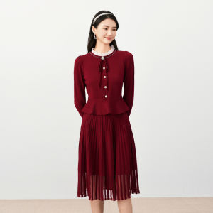 Koradior | Elegant and Romantic Two-Piece Style Winter Dress