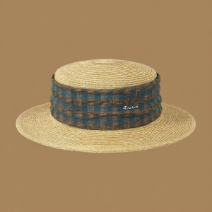 BAOYINFEI | Striped Flat-top Straw Hat Sunscreen Protection