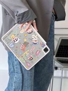 Cute Acrylic iPad Protective Case 10.2 Inch Full Cover No Lid Pen Slot Mini 67 Compatible Creative Design Hard Back Cover