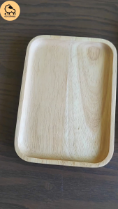 Dotsheep ถาดไม้ จานไม้สี่เหลี่ยม จานรองแก้ว จานเหลี่ยม เสิร์ฟอาหาร ใส่อาหาร ใส่เค้ก ถาดไม้สี่เหลี่ยม พร็อพถ่ายรูป พร็อพตกแต่ง