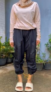 Celana Olahraga Trackpants Cargo Pria Wanita Dewasa - Celana Trackpants Parasut Running Gym Olahraga
