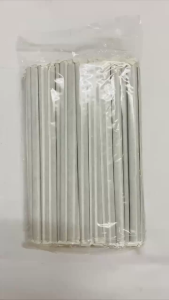Disposable bending straw individual wrap LONG black 100pcs/pack