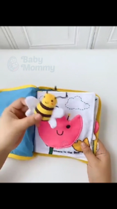 Babymommy👶Soft Cloth Baby Book for Newborns – Early Learning Toy for 0–3 Years (6–12 Months)