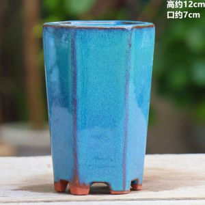 Indoor Balcony Ceramic Flower Pots Thick Clay High Pile Flower Vases Green Plant Pots Porous Clay Planters Simple Style Home Decor