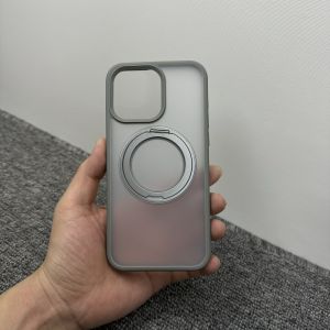 Matte Finish Magnetic Phone Case Stand Shell for Apple 16Promax360 Degree Rotation Anti-Fall Protection Compatible with 15Promax And 14pro