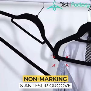 Premium Velvet hanger clothes hanger baju - 10/20/50pcs Value pack hangers - Original Premium Brand Luchille