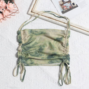Neck Hanging Strapless Tie Dye Running Sports Bra High Intensity Pilates Training Yoga Clothes Womens Thickened Summer Fashion