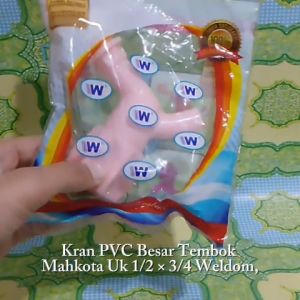 Kran Pvc Besar Tembok Mahkota Ukuran 1/2  X 3/4 Weldom