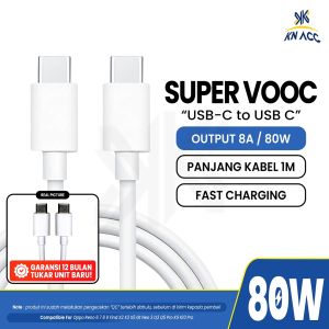 [KN ACC] KABEL DATA CHARGER PD 8A 80W TIPE TYPE C TO TYPE C SUPER VOOC FAST CHARGING FOR OPPO RENO 5