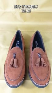 Giant Flames -  Bossa Brown Sepatu Slip On Loafers Casual Suede Pria Kasual