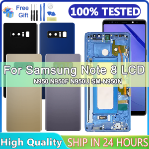 Note 8 Display Screen With Frame For Samsung Note8 N950F N950U N950W N950FD LCD Display Touch Screen Digitizer Assembly