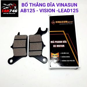 Má phanh bố thắng đĩa trước AB125 VINASUN lắp cho air blade đời 2011 trở về sau và vision lead 125 heo dầu 1 piston