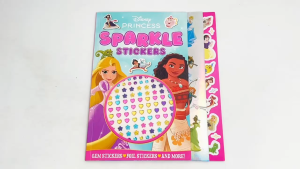 Disney Princess Sparkle Stickers Activity Book With Puzzles Mazes Gem & Foil Stickers For Kids