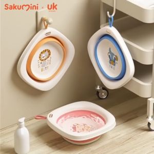 SAKUMINI Foldable Baby Wash Basin Wastafel Portable Serbaguna Baskom Lipat Cuci Tangan Muka Kaki