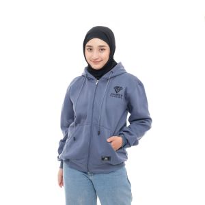 ZOUREX HOODIE ZIPPER BORDIR TIMBUL BAHAN TEBAL LEMBUT / HOODIE RESLETING PRIA WANITA VIRAL TERBARU