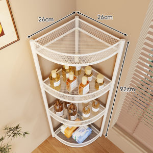 Freestanding Multi-level Corner Bathroom Storage Rack