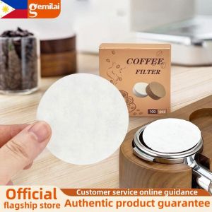 Gemilai Italian coffee machine powder bowl circular filter paper handle special secondary water filter paper 51/53m/58mm universal