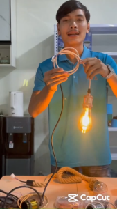 ขั้วโคมไฟเพดาน ชุดขั้วหลอดไฟผ้าถักขั้ว E27 สายขั้วโคมไฟเดี่ยว ขั้วไฟวินเทจ