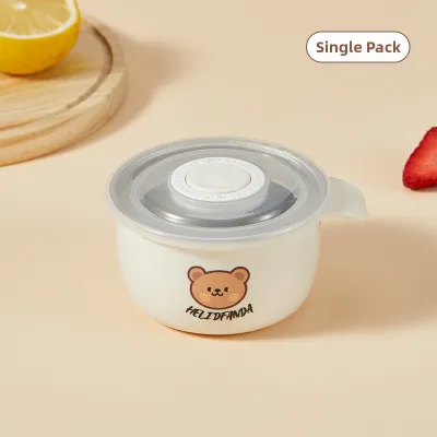 WODEBAIHUI | Fall Resistant Heat Insulated Childrens Bowl with Lid