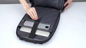 Bange Raze Laptop Backpack Bag Multi-Compartment Water Resistant Modern Minimalist Black Study Beg Travel Business