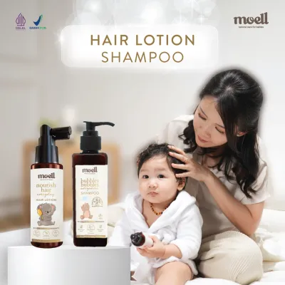 Moell Bundling Nourish Hair Everyday - Hair Lotion Anak 100ml + Shampoo 185gr