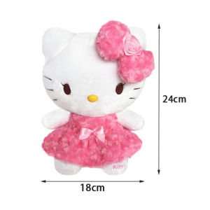 32-24cm Hello Kitty Plush Doll Kawaii Rose My Melody Cartoon Figure Anime Stuffed Animals Soft Toy Girl Children Birthday Gifts