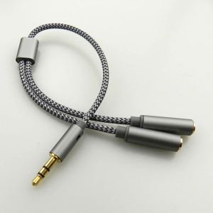 Headset Adapter Headphone Mic Y Splitter Cable 3.5mm Audio Male to 2 Female For Earphone Extense Mobile Audio Adapter Splitter