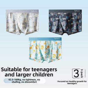 MiiOW | Cool Ice Silk Youth Underwear Large Size Boys Boxer Shorts