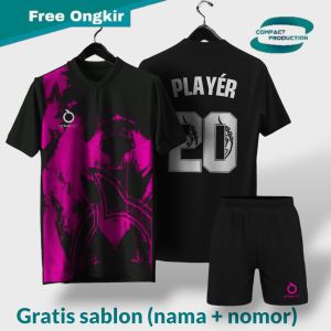 Jersey lokal setelan dewasa custom sablon nama baju olahraga sepak bola futsal voly bulu tangkis