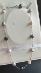 [ Woosilver ] Vòng Cổ Trai Baroque Nhiều Tông Màu - Secondhand - NTN130