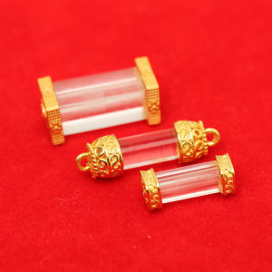 Sterling Silver Gold-Plated DIY Bracelet Bracelet Natural White Crystal
