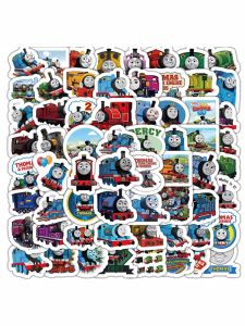 Thomas Train Cartoon Stickers Decorative Waterproof Wall Cabinet Door Water Cup Notebook Helmet Sticker DIY Childrens Animation