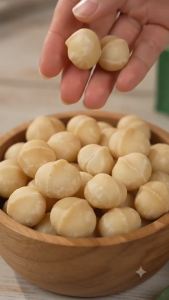 Ketogenius Kitchen Roasted Macadamia - Whole Kernels (Unsalted) 250g Kacang Macadamia Panggang Tanpa Garam - Slow Roasted Healthy Snack Natural