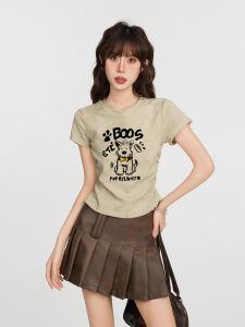 EVPGB | Áo Blouse Vintage Phong Cách Dây Nịt Accentuating Slim-fit
